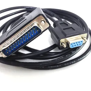 Cable hembra para impresora, 1,5 metros, DB25 macho a DB9 Serial RS232