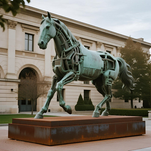 Personalização da escultura do <span class=keywords><strong>bronze</strong></span> do vintage, retrato exterior, decoração moldado animal da arte do metal - Product Image 1