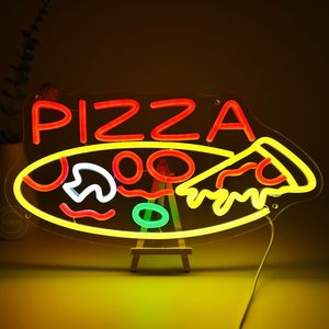 Pizza <span class=keywords><strong>neon</strong></span> ánh sáng dấu hiệu 5V USB LED quảng cáo hiển thị cửa sổ cho nhà hàng cà phê cửa hàng kinh doanh phòng trẻ em Nhà Bên Tường - Product Image 3