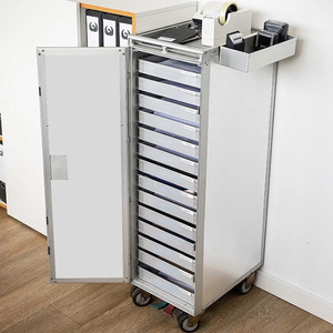 Bon marché Atlas Airline Aviation <span class=keywords><strong>Avion</strong></span> <span class=keywords><strong>Avion</strong></span> Traiteur Galley Repas Nourriture Boisson Déchets Service des ordures Chariot à moitié pleine grandeur - Product Image 5