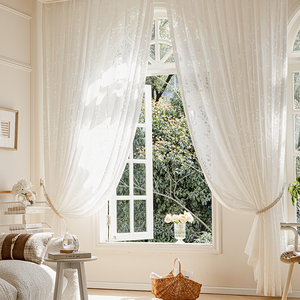Lo lắng-miễn phí phổ biến sang trọng nội thất Voile rèm cửa bán buôn đám cưới trở lại thả rèm - Product Image 5