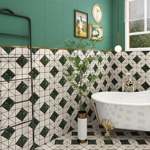 Piastrelle in Porcellana Verde <span class=keywords><strong>Antico</strong></span> 300x300mm, Mattoni in Ceramica Bianca per Pavimenti e Pareti, Piastrelle Antiscivolo per Balcone, Cucina e Bagno - Product Image 3
