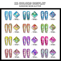 Mélange de paillettes scintillantes pour ongles, poudre de paillettes en vrac