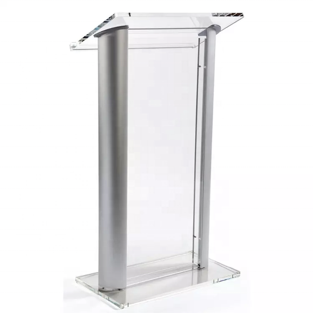 Factory Floor Standing Acrylic Plastic Speaker Stand Podium for School and Church Service Equipment