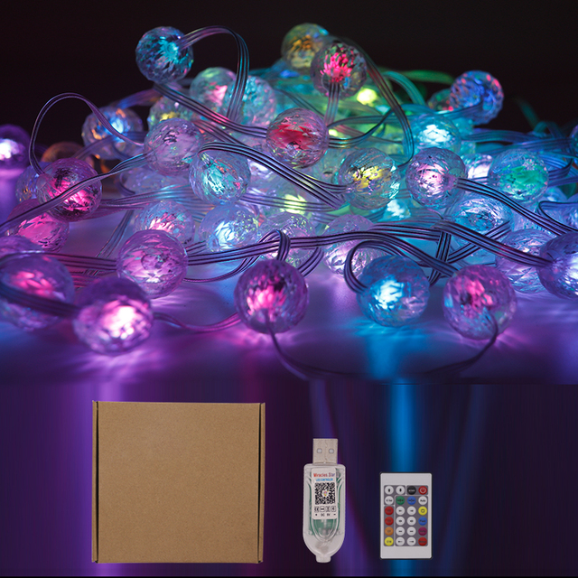 Rgb Smart Light LED Smart Control String Lights With APP Control Sound Control, Suitable for Festive Occasion Holiday Atmosphere