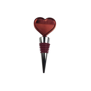 Heart Shaped Zinc Alloy Wine Stopper Red Electroplated Sealing For Valentine's Day Mother's Day - Product Image 5