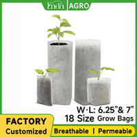 Sacs de culture pour pépinière 6"x7" 100 pièces, pots de semis non tissés pour jardinage, sacs à graines, semis d'arbres fruitiers, démarrage de jeunes plants