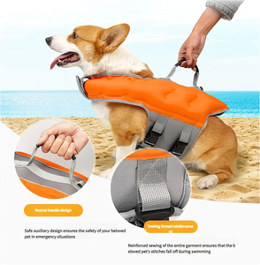 Venta al por mayor de ropa de lujo <span class=keywords><strong>para</strong></span> mascotas impermeable ajustable <span class=keywords><strong>inflable</strong></span> de seguridad <span class=keywords><strong>para</strong></span> <span class=keywords><strong>perros</strong></span> traje de baño - Product Image 4