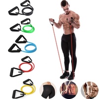 SANFAN Bandas Elásticas Multifuncionales para Fitness, Bandas de Resistencia Largas para Ejercicio, Bandas de Fitness al por Mayor, Cuerda de Tracción de Látex de Una Sola Pieza