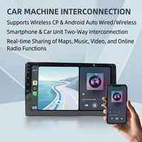 Estéreo Multimedia Universal para Auto con Pantalla de 10 Pulgadas, 4+64GB, T133, con Carplay, WIFI, GPS, Navegación, Colocación en el Tablero, Asistencia de Reversa