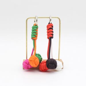 Handmade Colorful <b>Key</b> <b>Chain</b> Round Shear Ball <b>Key</b> <b>Chain</b> Pendant Lovely Color Polyester Material for Backpack Decoration - Product Image 2