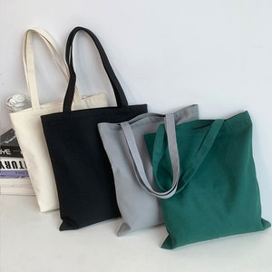 Tùy chỉnh sinh thái thân thiện tái chế vải bông Tote Túi mua sắm với túi cho phụ nữ - Product Image 1