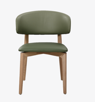 Chaise d'appoint en cuir recouvert de tissu, sur mesure, avec structure en bois massif, pour hôtel commercial, mobilier FF&E, chaise de salle à manger