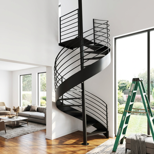 Escalera Interior Moderna en Espiral, Compacta, con Estructura de Acero <span class=keywords><strong>para</strong></span> <span class=keywords><strong>Espacios</strong></span> Abiertos - Product Image 4