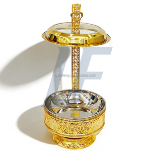 ชุดอุ่นอาหารบุฟเฟ่ต์แบบหม้อไฟ พร้อมโลโก้สั่งทำ ถาดอุ่นอาหารทรงกลม สำหรับงานอีเว้นท์ ชุดอุ่นอาหารบุฟเฟ่ต์สำหรับเชฟ - Product Image 4