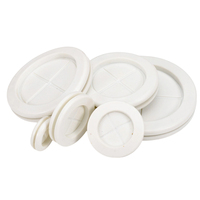 Passe-câble rond en caoutchouc blanc double face, écologique, anti-poussière, pour passage de câbles