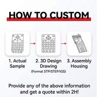 Tombol Silikon Konduktif dengan Lampu Latar LED Khusus |   Keypad Industri Bentuk Persegi Ukuran 2x2/3x3/4x4 untuk Meteran Instrumen