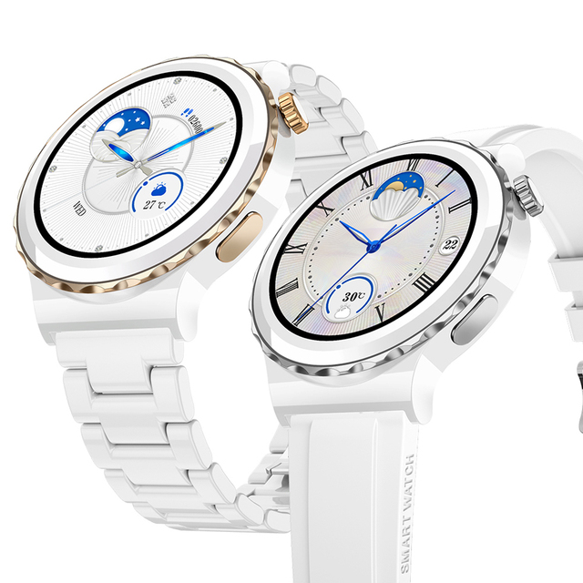 Smart Watch Women 2023 with BT Call Leather Steel Strap 1.32 Inch HD Screen Ladies Fashion Music Playback Lady Smartwathes OEM