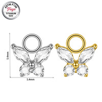 Boucles d'oreilles pendantes Freya en titane ASTM F136 avec zircone cubique, chaîne de mode et pendentif pompon cheval DIY, bijoux