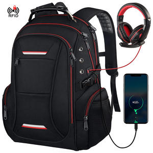 Sac à dos personnalisé pour homme avec port USB, grande capacité, imperméable, sac à dos de voyage en plein air, sac à dos pour ordinateur portable - Product Image 1