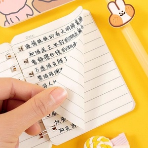 Mini <span class=keywords><strong>libro</strong></span> de bobina A5 personalizado para estudiantes, <span class=keywords><strong>libro</strong></span> de texto de examen de bolsillo portátil con patrón bonito con cubierta de papel de encuadernación en espiral - Product Image 5