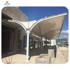 Nhà Máy Giá Pvdf Tráng Vải Cấu Trúc Độ Bền Kéo Màng Canopy Ptfe Kiến Trúc Màng