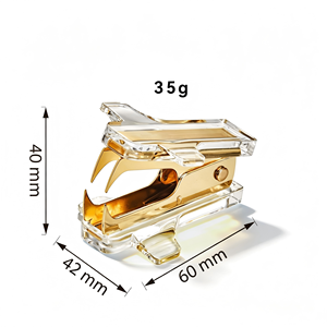 Découseur portable en acrylique de luxe, or, or <span class=keywords><strong>rose</strong></span>, transparent, en métal, pour bureau et école - Product Image 4