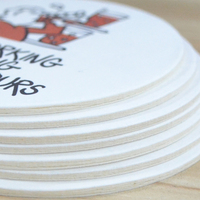 Sous-verres jetables pour boissons, sous-verres en papier personnalisés pour bar, sous-verres ronds pour fournitures de fête, décorations de table tropicales, cadeaux