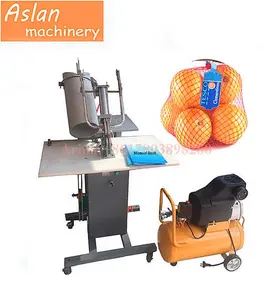 Semi automatique de fruits et légumes maille sac emballage machine de découpage pour petite usine