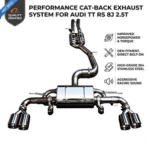 ท่อไอเสียแบบ Catback สแตนเลส Vortex Mandrel Bent พร้อมวาล์วไฟฟ้าสำหรับ Audi TT RS 8J 2.5T สำหรับรถแข่ง ปรับแต่งเพื่อเพิ่มสมรรถนะ - Product Image 1