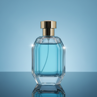 Flacons de parfum carrés premium de 7 ml pour femme, en verre fin dégradé arc-en-ciel, avec bouchon en liège, parfum Garden, de fabrication chinoise.