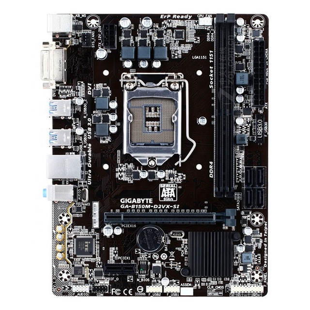 Gigabyte B250M-D2VX-SI Motherboard Small Design with Integrated DDR4 Memory and Intel Chipset for Desktop Use