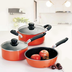 2024 Hot Sale 5PCS Aluminium Marble Coating <strong>SAUCEPAN</strong> Saucepot Frypan Cookware <strong>Set</strong> Cooking Pot Cookware <strong>Sets</strong> With Bakelite Handle - Product Image 1