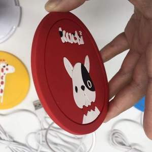 Printed <b>Silicone</b> PVC Round Coaster Rubber Drink Mat Non Slip Heat Resistant Cup <b>Pad</b> Table Protector Mat with Custom Design - Product Image 2
