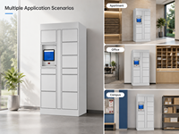Casillero Inteligente para Paquetes con Cerradura Electrónica de Acero, Resistente al Agua, para Exteriores, para Oficinas, con Certificación CE, Montaje en Suelo, Resistente a la Oxidación