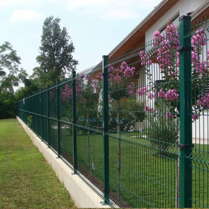 Valla de malla de alambre de hierro para jardín, panel de valla soldado curvado en 3D, recubierto de PVC, resistente a la oxidación, de 8 pies, para piscinas y aeropuertos al aire libre - Product Image 1