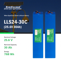 Baterai LiFePO4 30Ah 25.6V Serbaguna untuk Penyimpanan Energi Surya, Lampu Jalan, dan Sistem Catu Daya Portabel