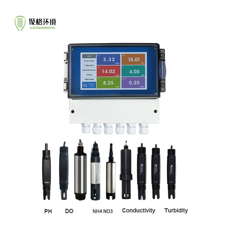 Online Digital PH Sensor ORP Conductivity DO Turbidity COD MLSS TDS Meter Multiparameter Water Quality Analyzer