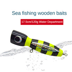 HOWELL 175mm 6.9in 120g Popper leurre OEM bois flottant Popping Stick appâts pour bar poisson d'eau salée Position du lac ABS matériel - Product Image 4