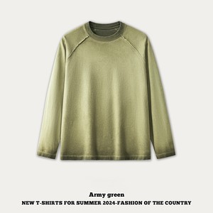 Pull oversize épais pour hommes Chemise tricotée couleur unie Sweat à capuche imprimé Old Men's Wash Style européen - Product Image 3
