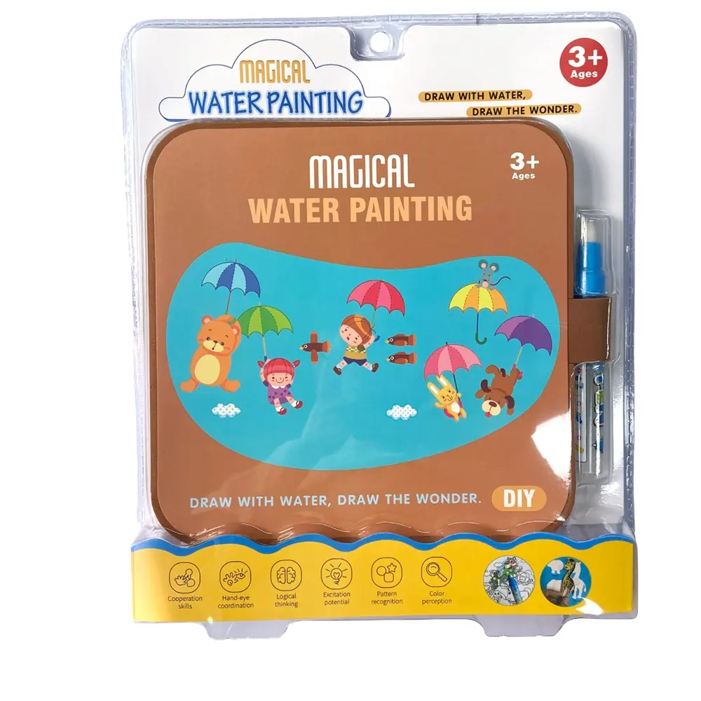 Giocattolo da disegno educativo per bambini ecologico di alta qualità pittura fai da te libro d'acqua magico pieghevole per bambini