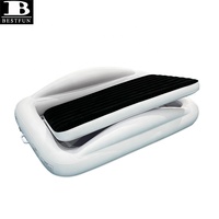 Lit de voyage gonflable épaissi pour tout-petits avec pare-chocs de sécurité/ensemble de matelas pneumatique pour enfants Eltow à 2 côtés avec barrières de lit pour le camping