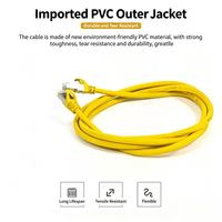 Kabel Patch Jaringan Gigabit Ethernet Tahan Interferensi Tembaga Terlindung Cat 6A untuk Penggunaan Dalam Ruangan