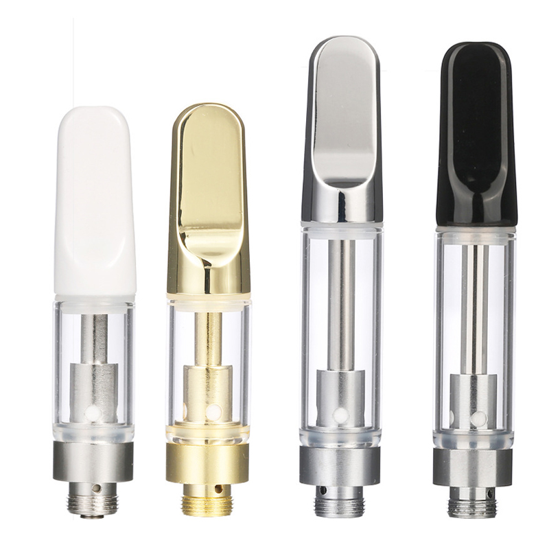 New Design Custom Logo Ceramic Core 0.5ml 1.0ml Leak Proof Thick Oil Tank Bullet Cartridges Vape Atomizer