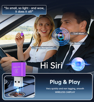 Adaptador Inalámbrico Carplay Fuallwin OEM Inteligente Super MINI con Pantalla Dividida, Navegación, Música, Apple y Android Auto para Automóviles