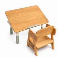 Ensemble bureau et chaise pour enfants à hauteur réglable, table d'étude ergonomique pour enfants avec réglage de 0 à 45 degrés °   Bureau inclinable pour la maison, l'école et la crèche