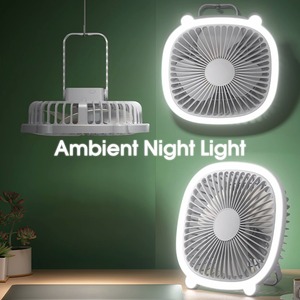 New Desktop Mini Small Fan Wall-mounted 2-in-1Night Light Student Dormitory USB Rechargeable Portable Air Conditioner - Product Image 5