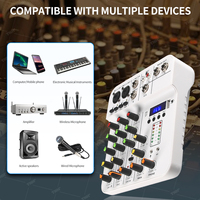 Console de mixage compacte et puissante TNH MC-4P à 4 canaux, contrôleur DJ, console audio, mixeur pour la vie quotidienne, petits concerts, famille, karaoké