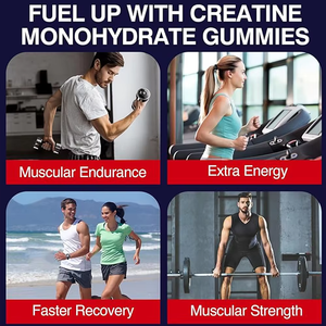 Venta caliente Creatine Gummy Immune Booster Suplemento Deportes Gimnasio Gummy Creatina Monohidrato y <span class=keywords><strong>Pre</strong></span>-entrenamiento Creatine Gummy - Product Image 3