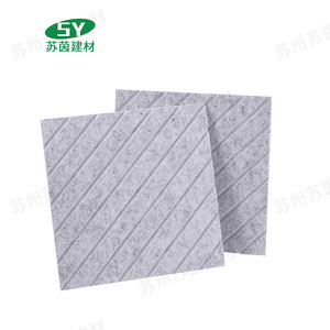 Wave Pattern 100% Panneau en fibre de polyester Panneau insonorisant Panneaux muraux décoratifs Panneau acoustique - Product Image 5